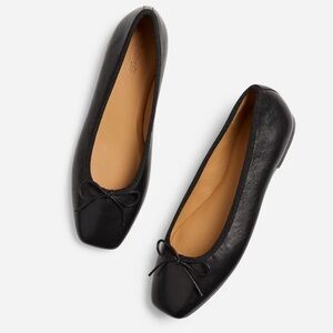 Madewell The Anelise Ballet Flat Black Leather